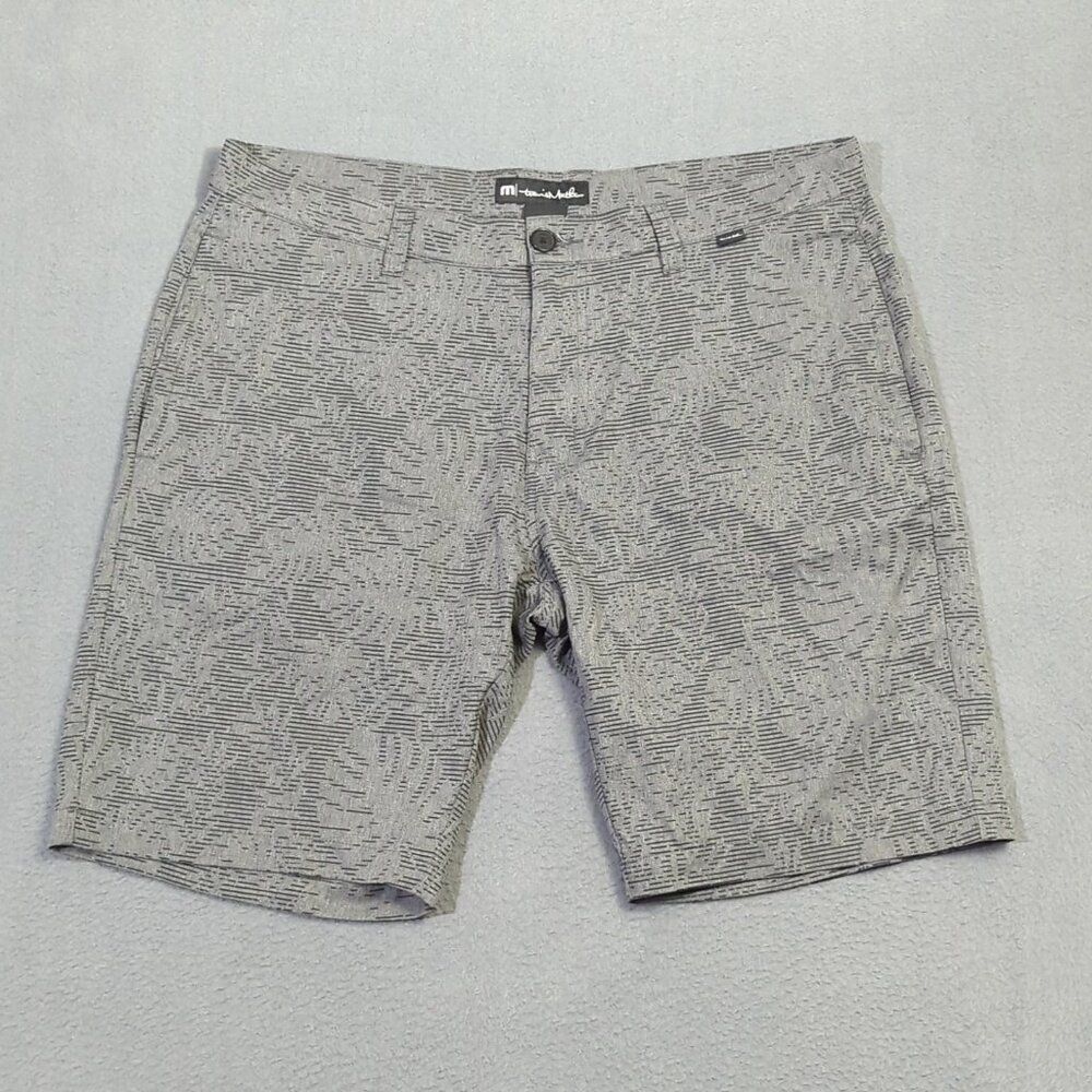 Travis Mathew Shorts Men's 36 Gray Go Fish Performance Golf Casual